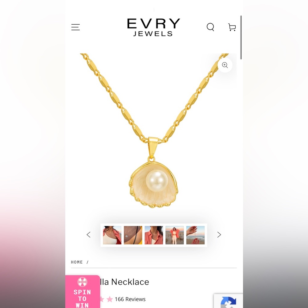 Evry Jewels Meribella Pearl Shell Necklace